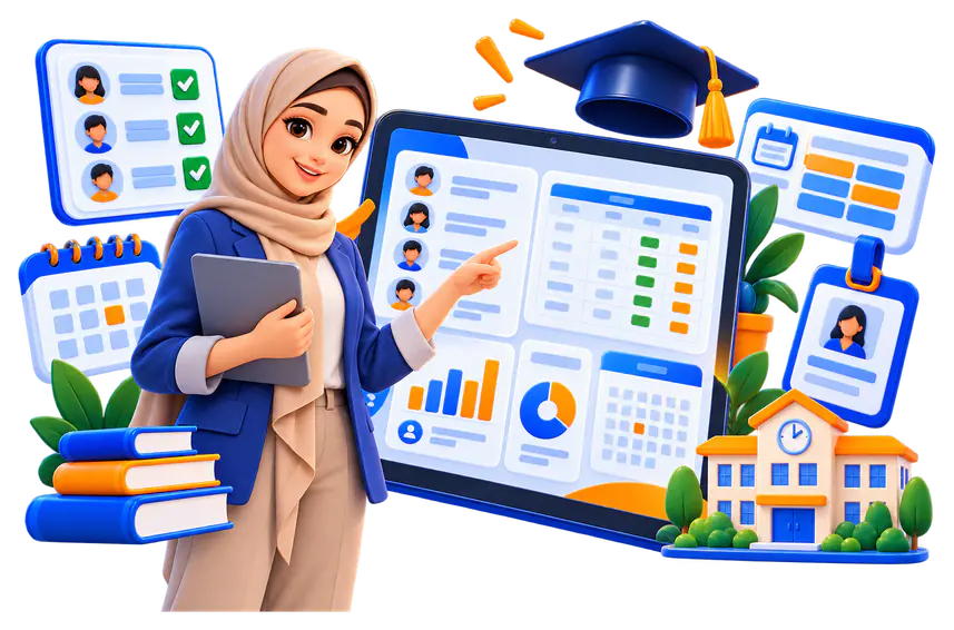 أستاذة تستعمل فضاء Massar Prof لتدبير الأقسام والنقط